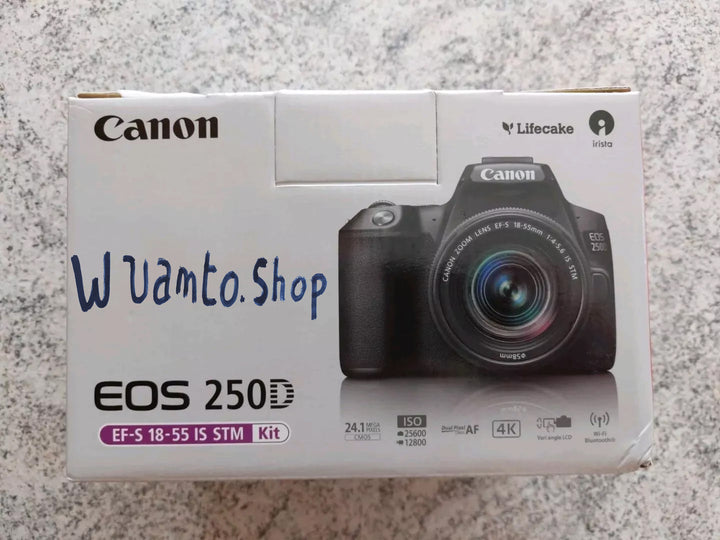 Canon EOS 250D 24.1MP DSLR Camera - Black (Kit with EF-S 18-55mm f/4-5.6 IS STM